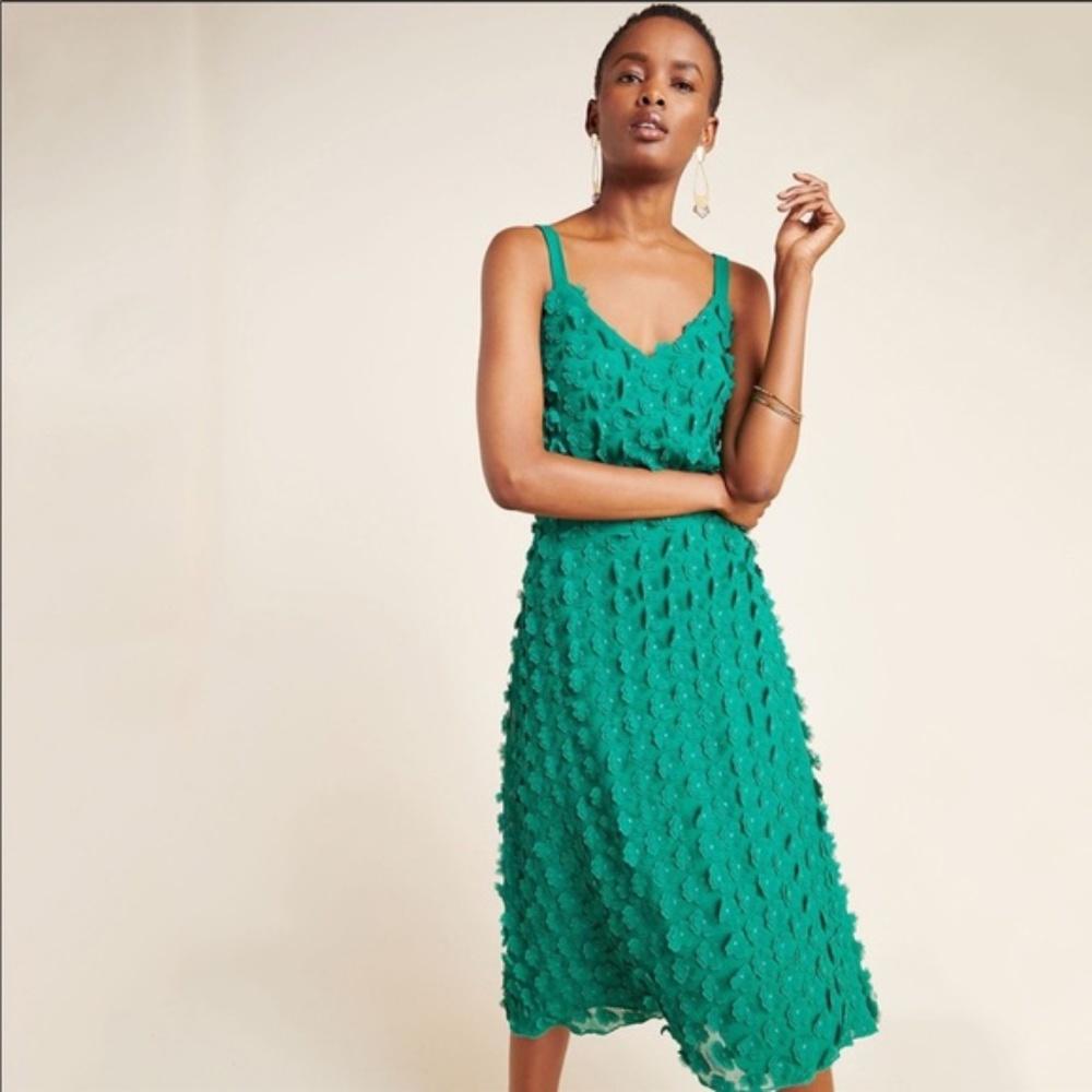 NWT Eva Franco Hanya Textured Midi Dress